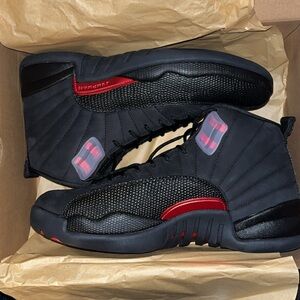 CUSTOM W/ NUBUCK JORDAN RETRO 12 “BLOODLINE” SZ 11